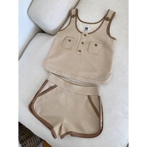 Missoni Vintage Wool Knit Tank Short Set